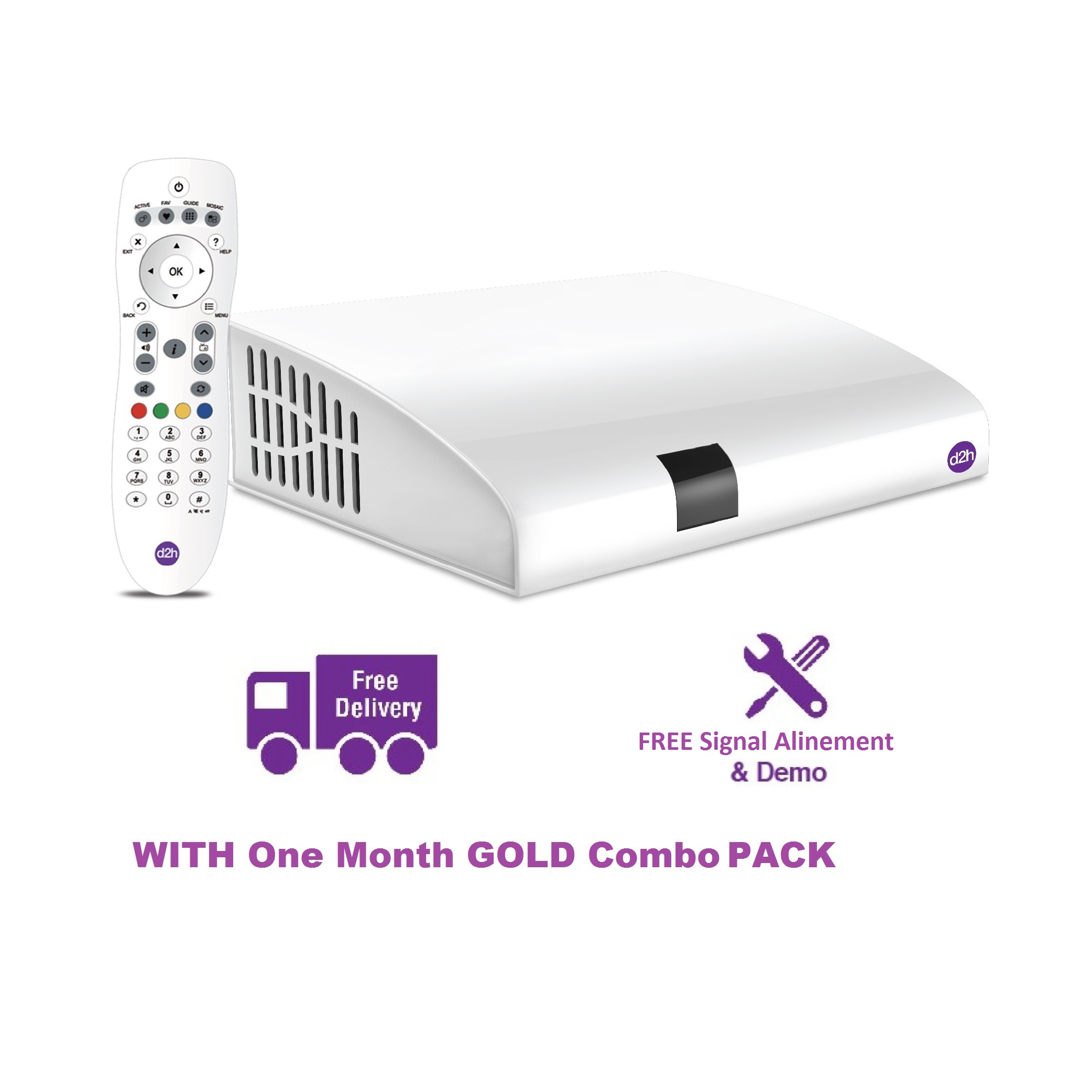 Buy D2h SD Set top Box without Outer Unit Free 3 Month Gold Combo PACK Buy D2h SD Set top Box without Outer Unit Free 3 Month Gold Combo PACK