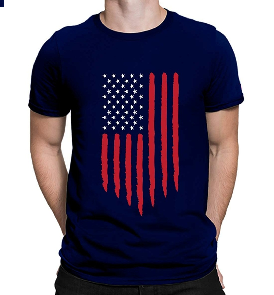 Buy Ruggstar Branded Lycra T shirt For Men Navy Striped Star Online 