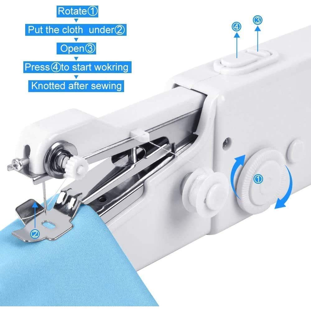 Buy White Portable and Cordless Hand Stitch Sewing Machine Online ...