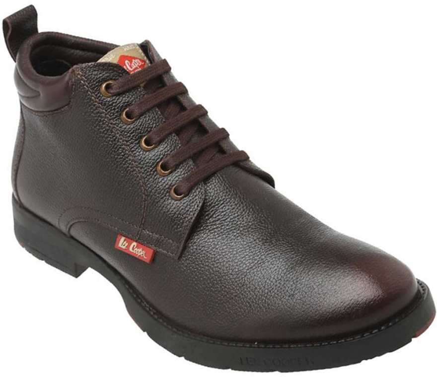 lee cooper brown leather casual shoes