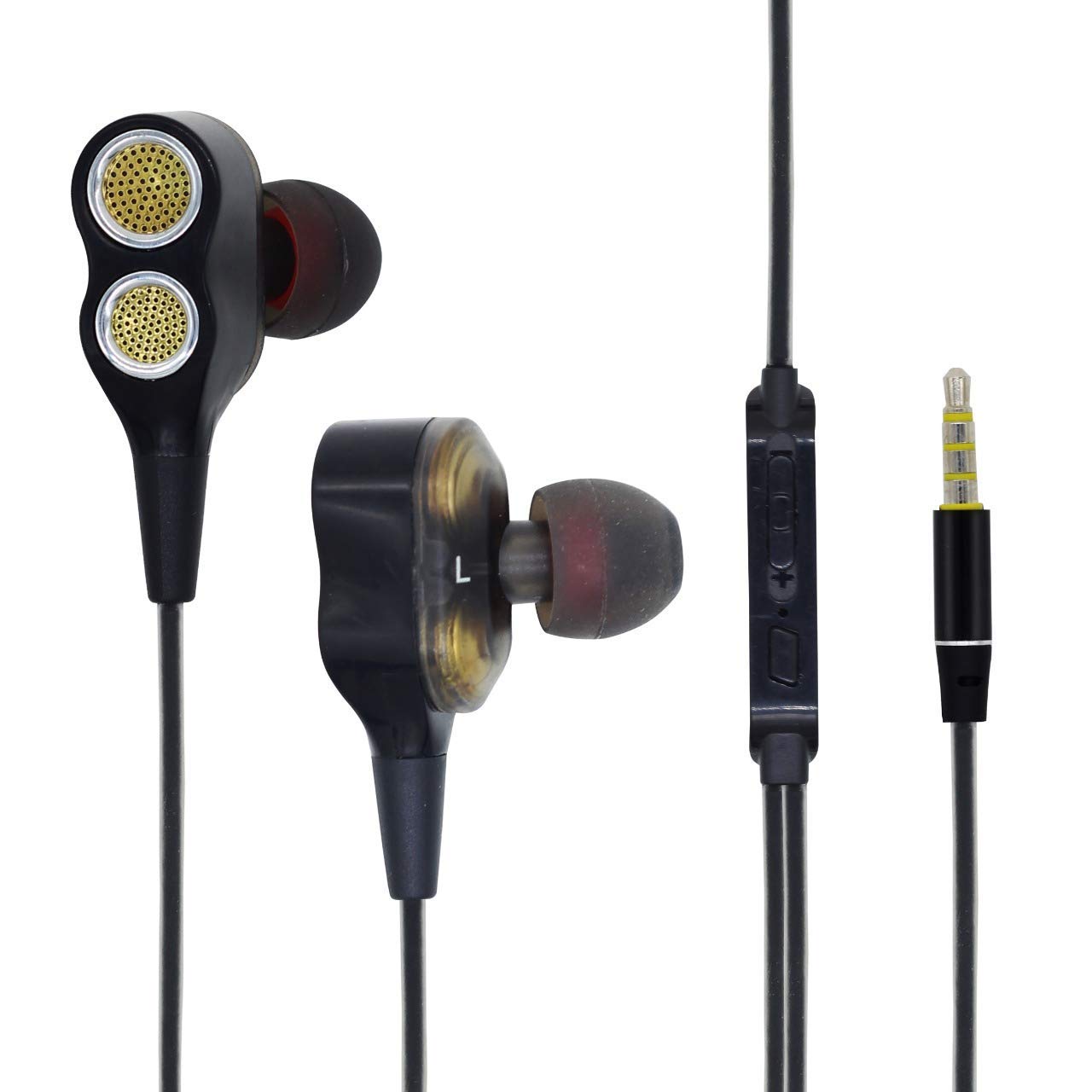 Boom Ultima V2 Dual Driver, in Ear Gaming Wired Headphones with in line Mic, Volume Control