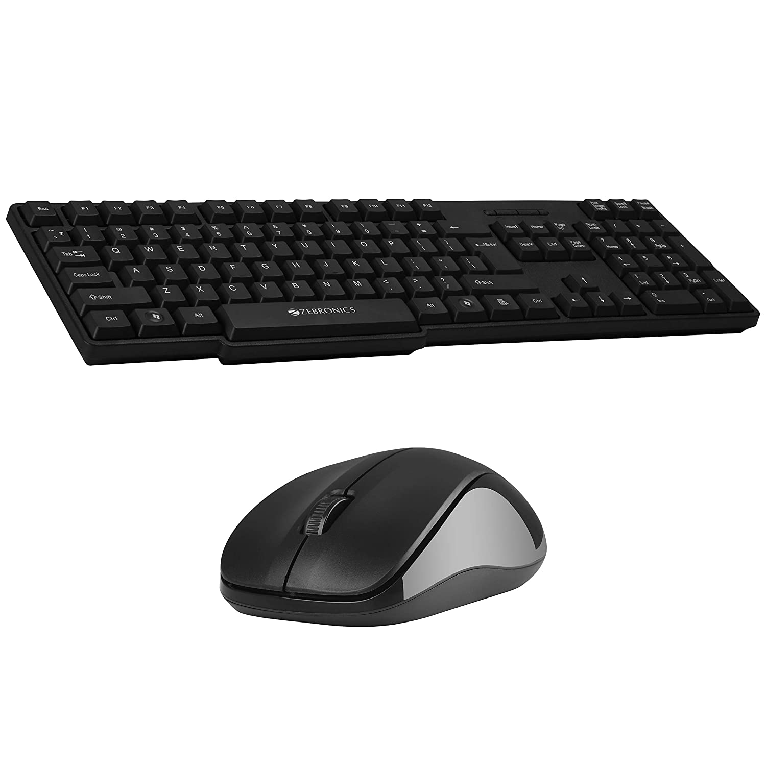 Buy Zebronics 107 Wireless Keyboard and Mouse Combo with