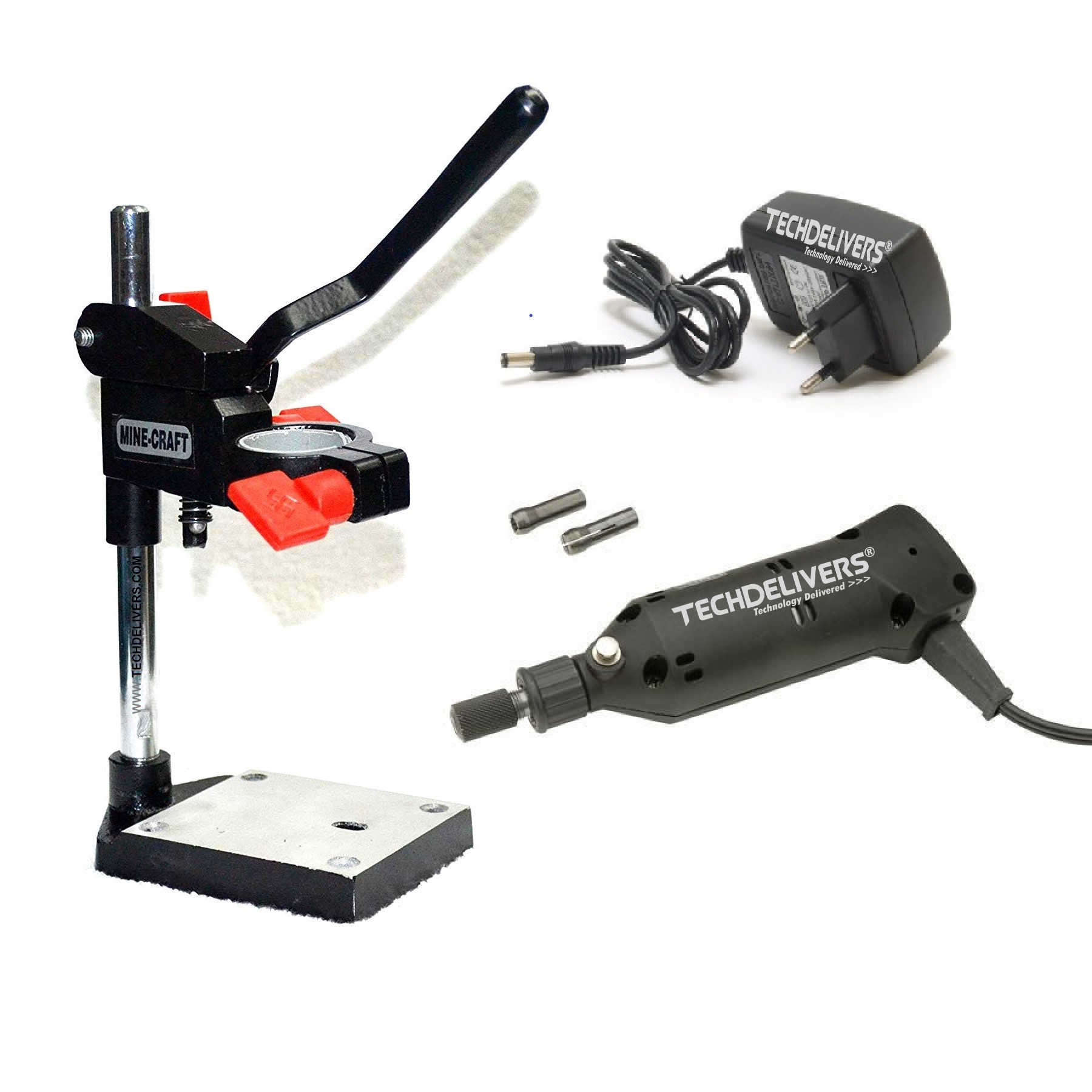 Buy Techdelivers Pcb Drill Machine Mb120 With Power Supply And Vertical Drill Stand Online