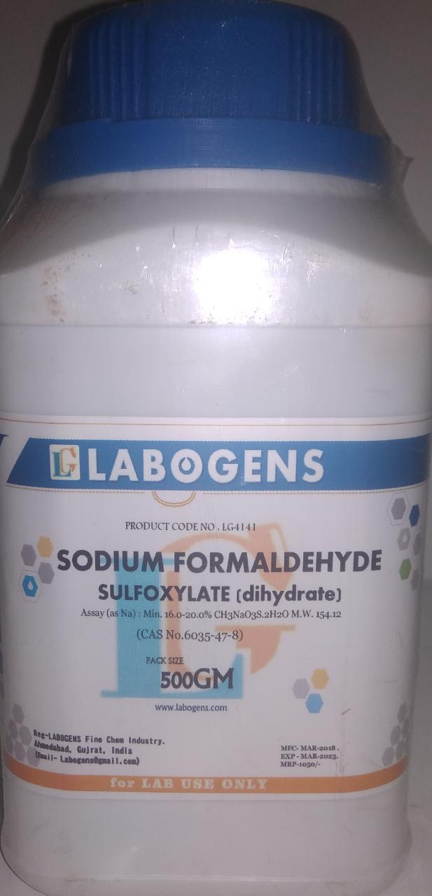 Buy SODIUM FORMALDEHYDE SULFOXYLATE HYDRATE 45 Extra Pure 500 GM Online 950 From ShopClues