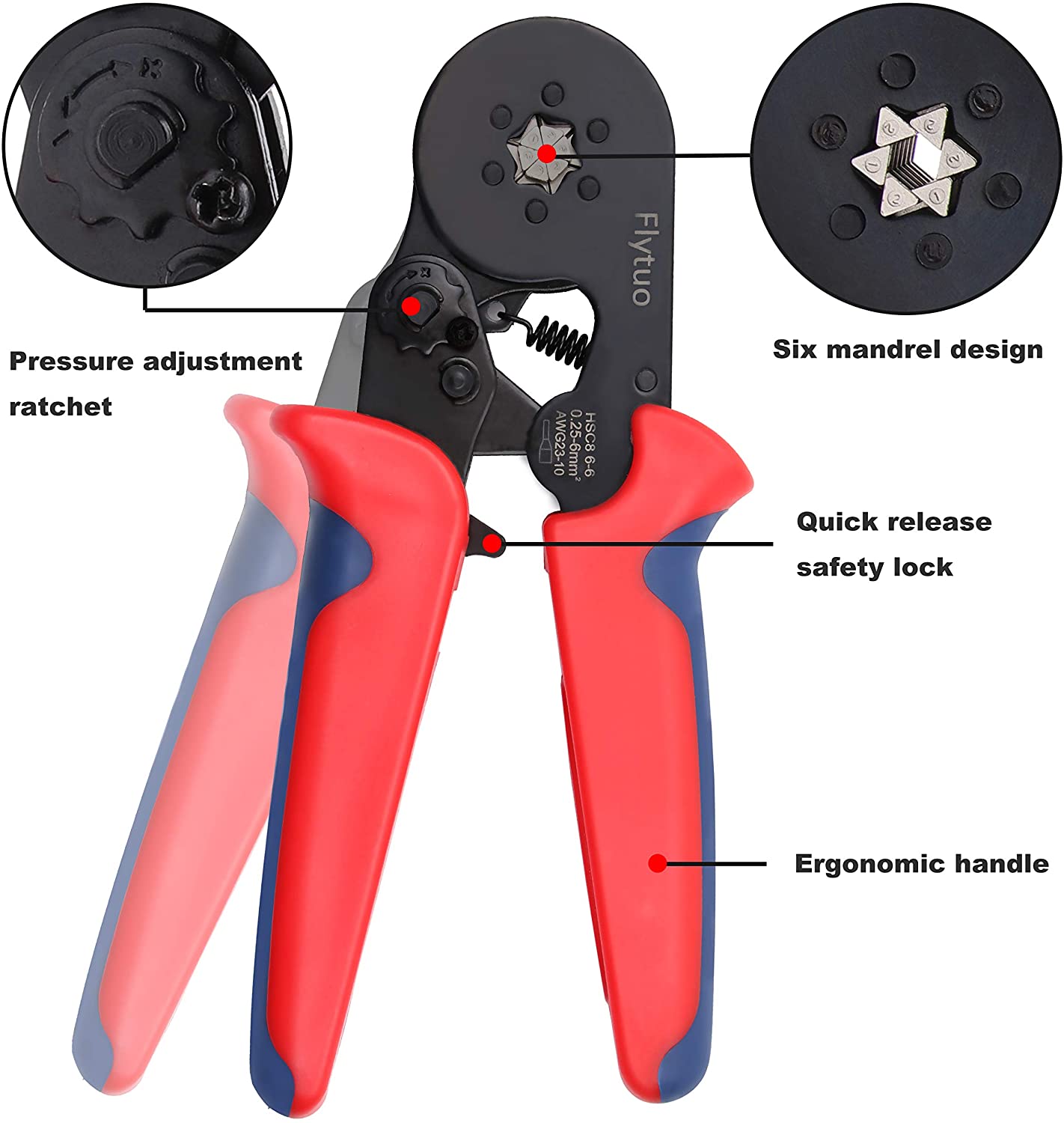 Buy HSC8 64A AWG2310 Wire Stripper Self Adjusting Crimping Plier