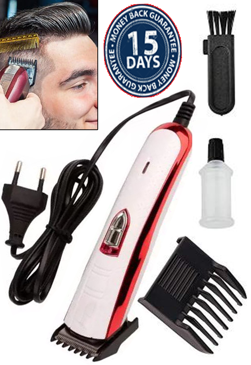 Buy Professional Electric Hair Clipper Steel Blade Hair Trimmer