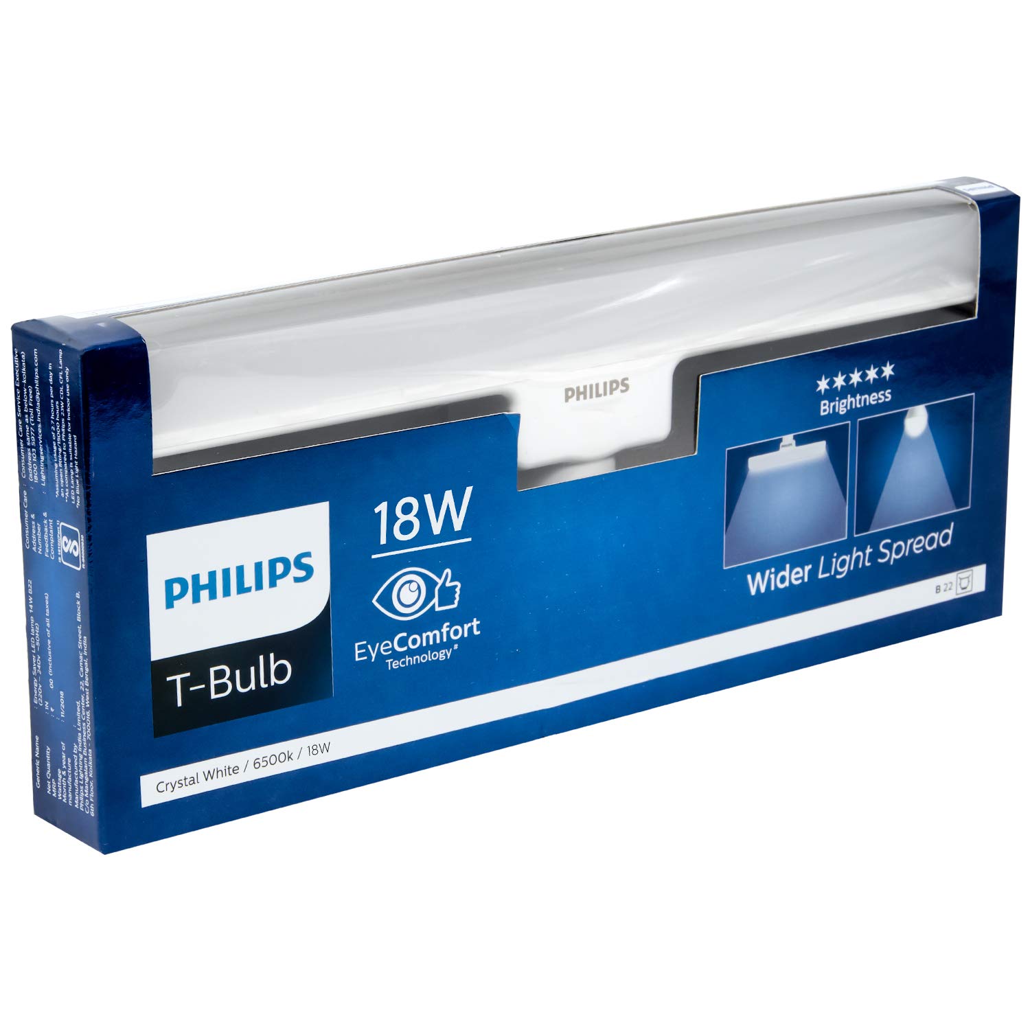 Buy Philips T-Bulb 18 Watt Base B22 (Pack Of 2) (Cool White ...