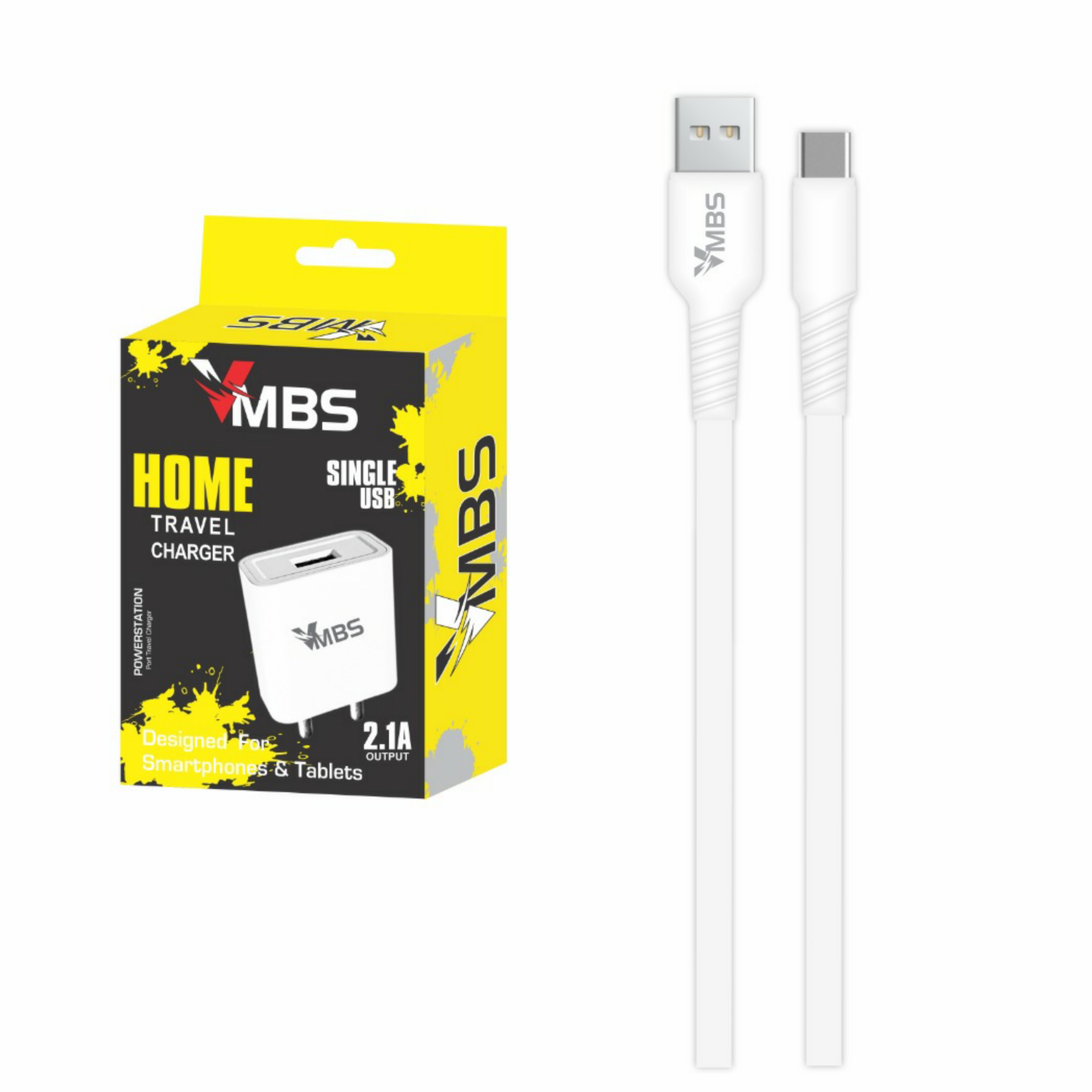 VMBS Fast Type C Android Adapter Like Mobile Charger with 1 m USB Type C Charging Data Cable for Samsung Galaxy M30  2.1