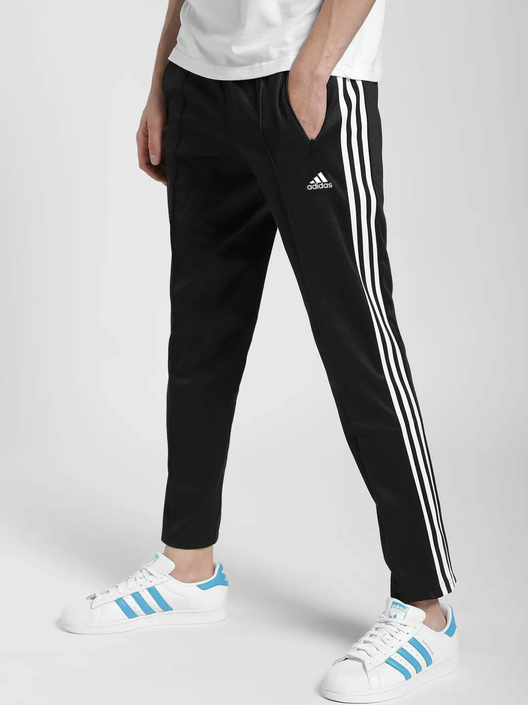 Buy Adidas Black 3 Strips Track Pant For Men Online - Get 80% Off