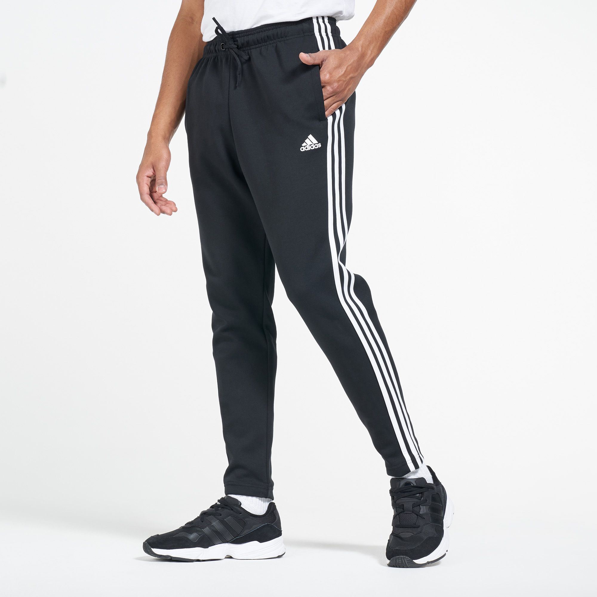 Buy Adidas Black Polyester Strips Track Pant Online - Get 80% Off