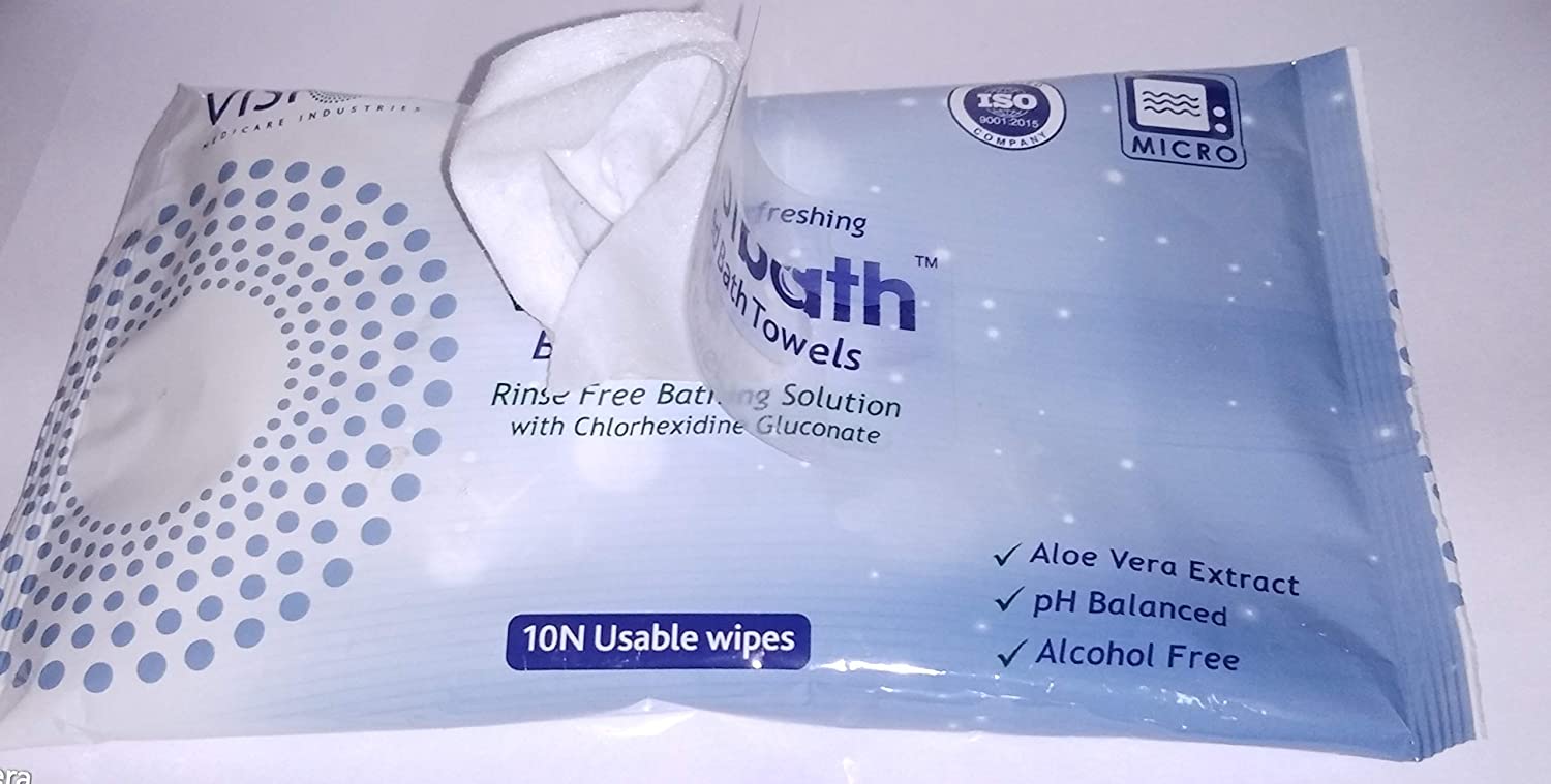 Buy PRIME BHARAT Bed Bath Towel Soft Body Cleansing Wet Wipes For
