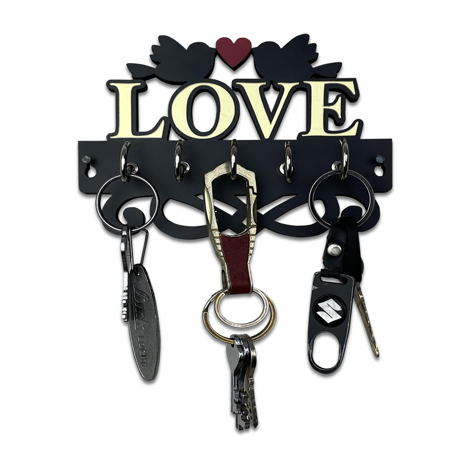 Buy Sketchfab (LOVE) 5 Hooks Entryway Kitchen Office Mudroom Wall Mount