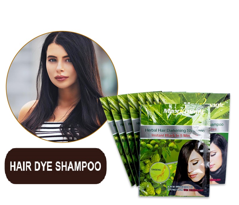 Buy Temporary Hair Dye Black Hair Shampoo Black Hair Color (10 Maxxpro ...