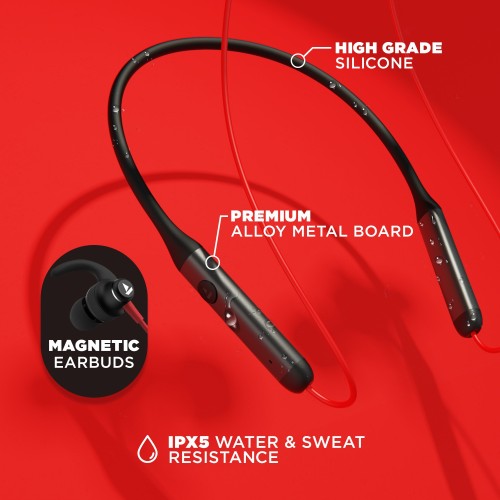 Buy boAt Rockerz 335 Bluetooth Headset (Raging Red, In the Ear) Online