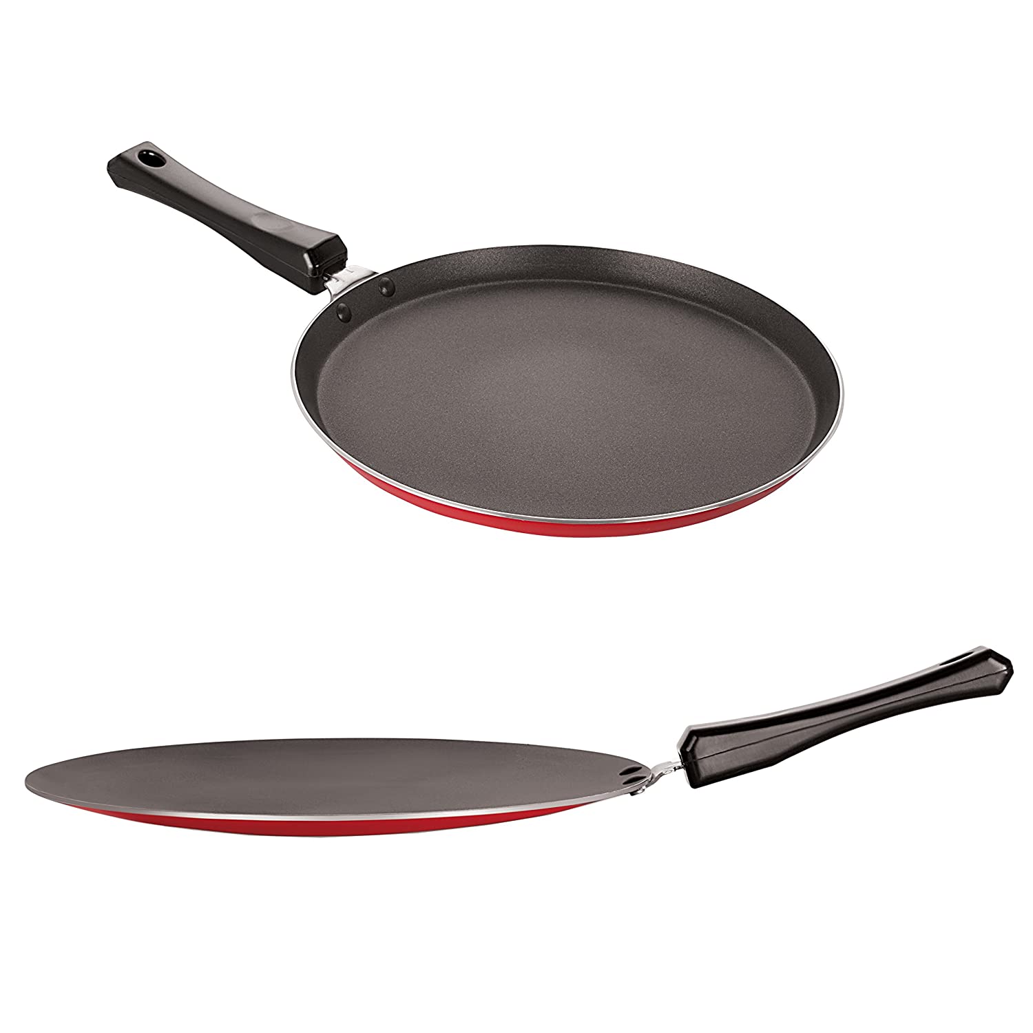 Nirlon Non Stick Aluminium Cookware Set, 2 Pieces, Red  2.6mm_FT1_CT11 
