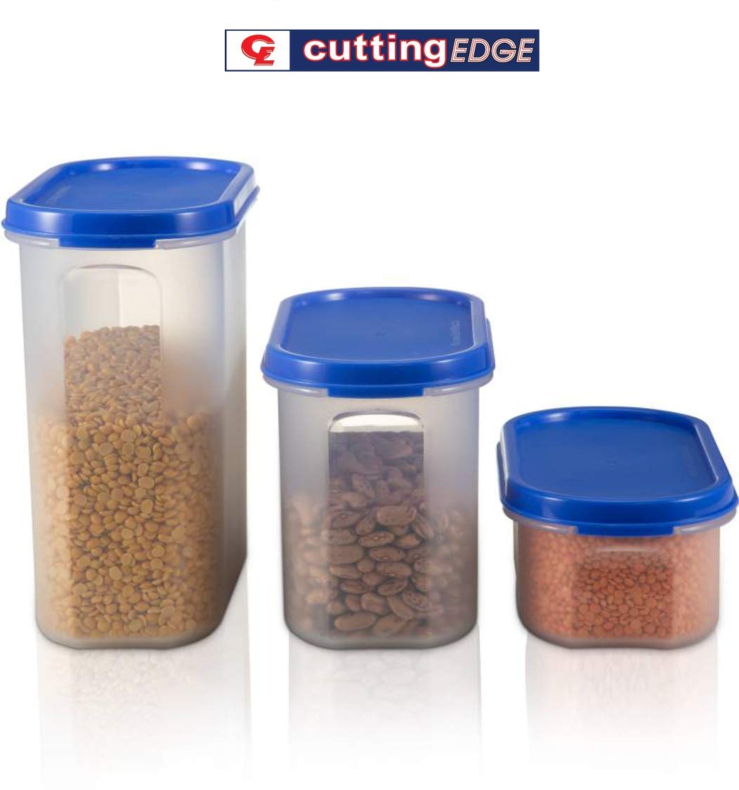 Buy Cutting EDGE Kitchen Container Set for Rice, Dal,Atta, Flour (Peppy