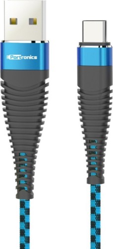 Portronics POR 873Konnect 4C 1.2M 1 m USB Type C Cable Compatible with All Smartphones, Blue