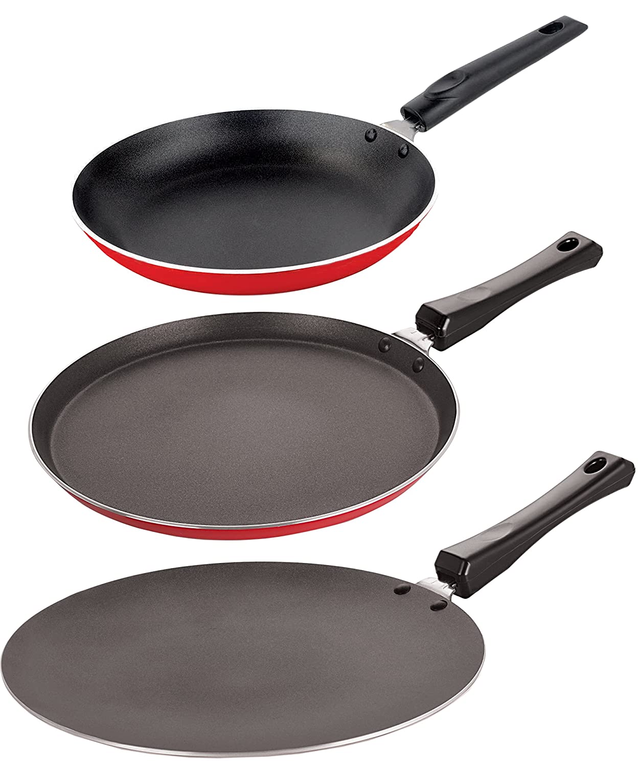 Buy Nirlon NonStick Aluminium Scratch Resistance Cookware Set, 3 Piece