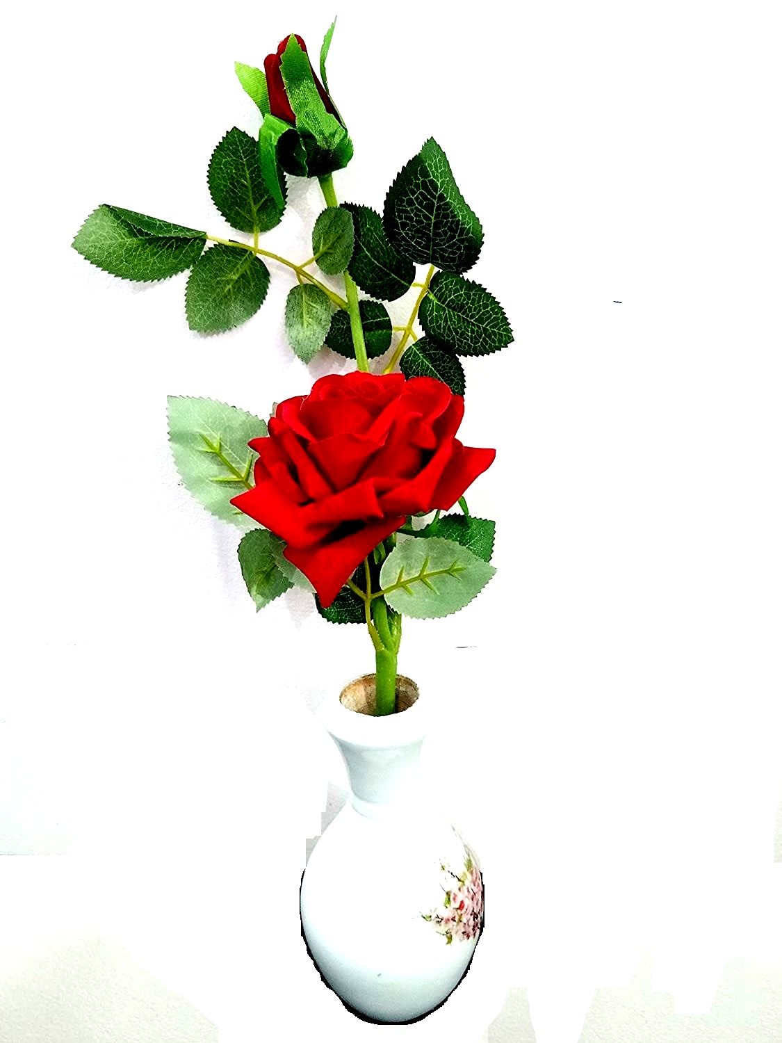 Buy Artificial Red Rose with pot Online ₹399 from ShopClues