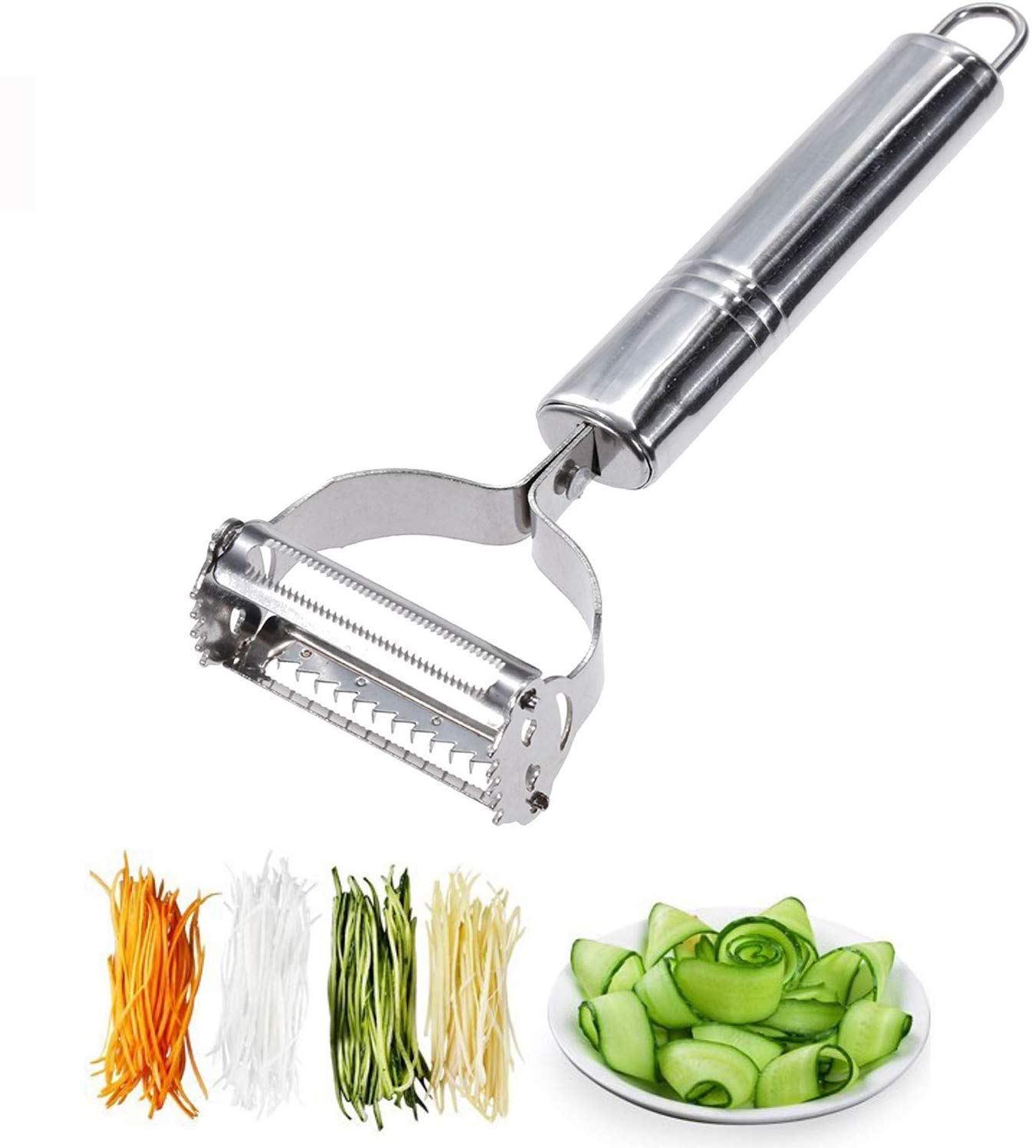 H'ENT Stainless Steel Julienne Peeler Fruit Vegetable Shredder Slicer Double Planing Cutter Potato Carrot Grater