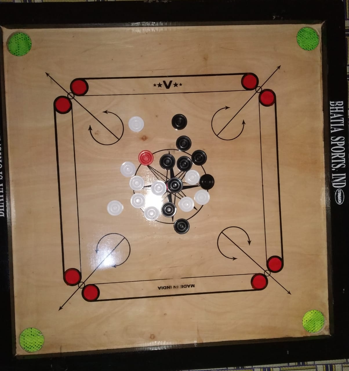 Buy Carrom board 20 inch with coins strikar and powder best quality Online ₹644 from ShopClues