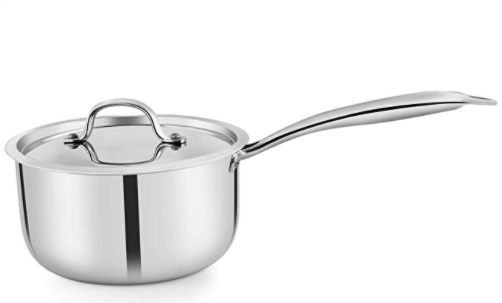 PNB Kitchenmate Sauce Pan 20 cm diameter with Lid Stainless Steel, Non stick, Induction Bottom