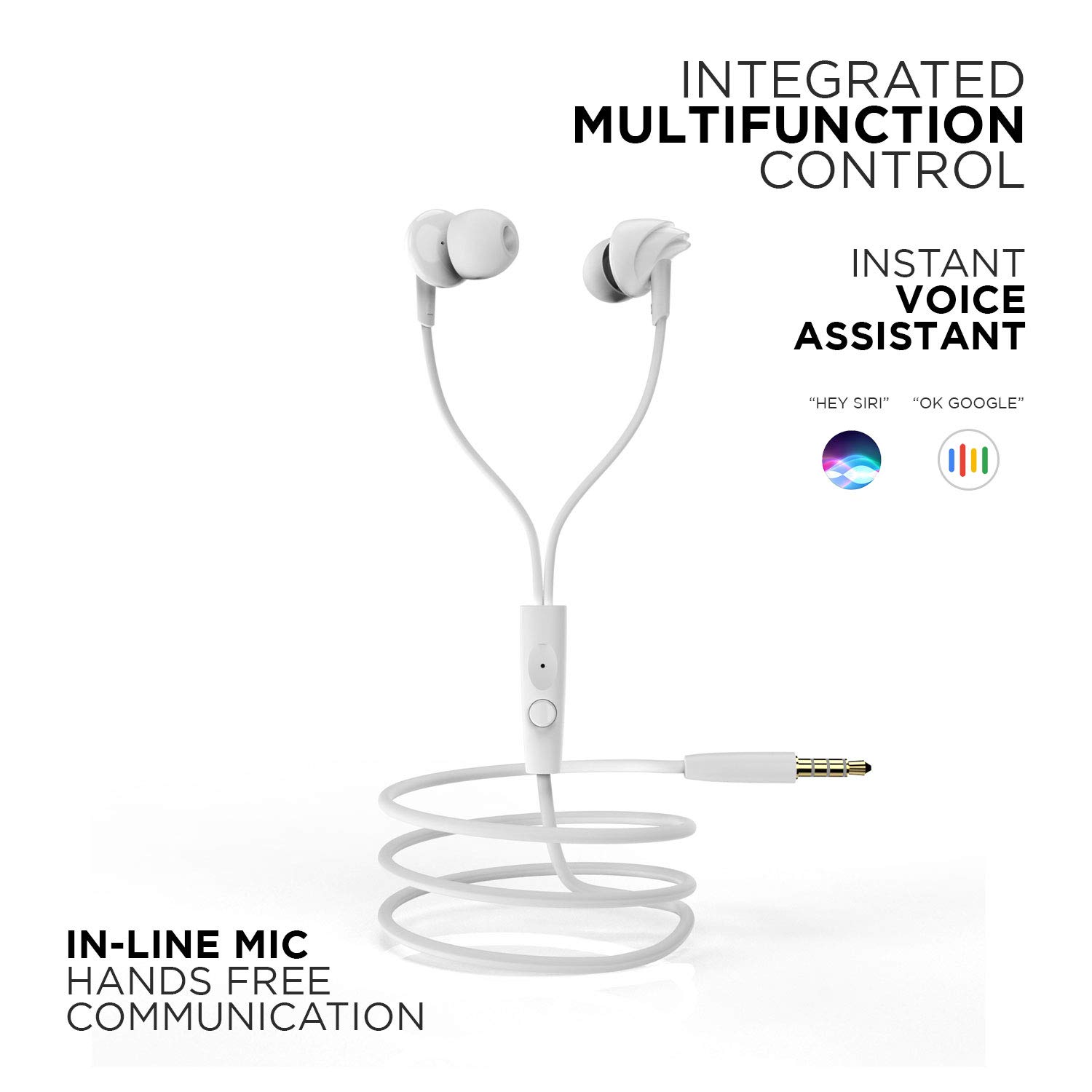 Buy Boat Bassheads 100 In the Ear Wired Earphones With Mic (White