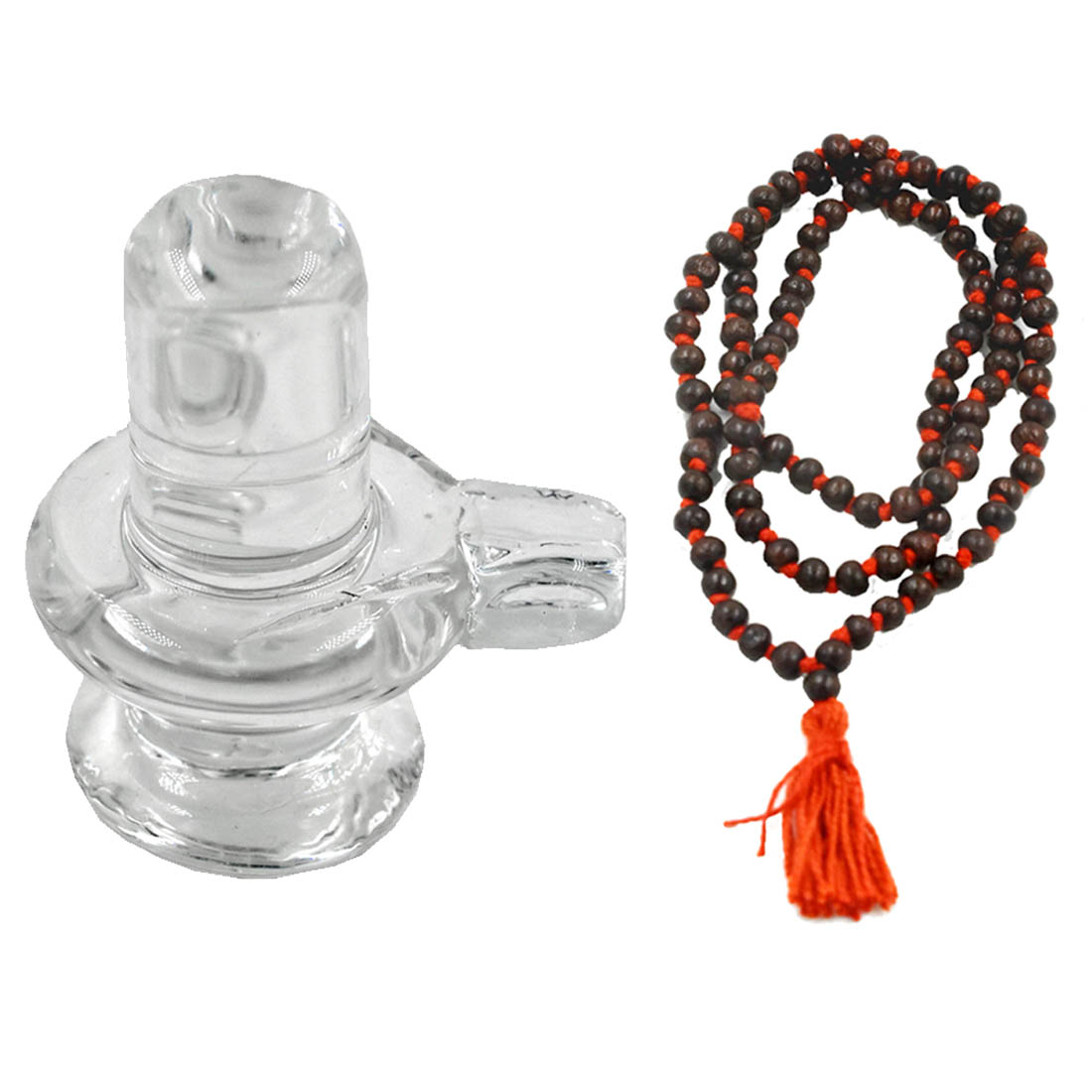 Buy Crystal Yantra Sphatik Shivling and Lal Chandan Mala Combo for ...