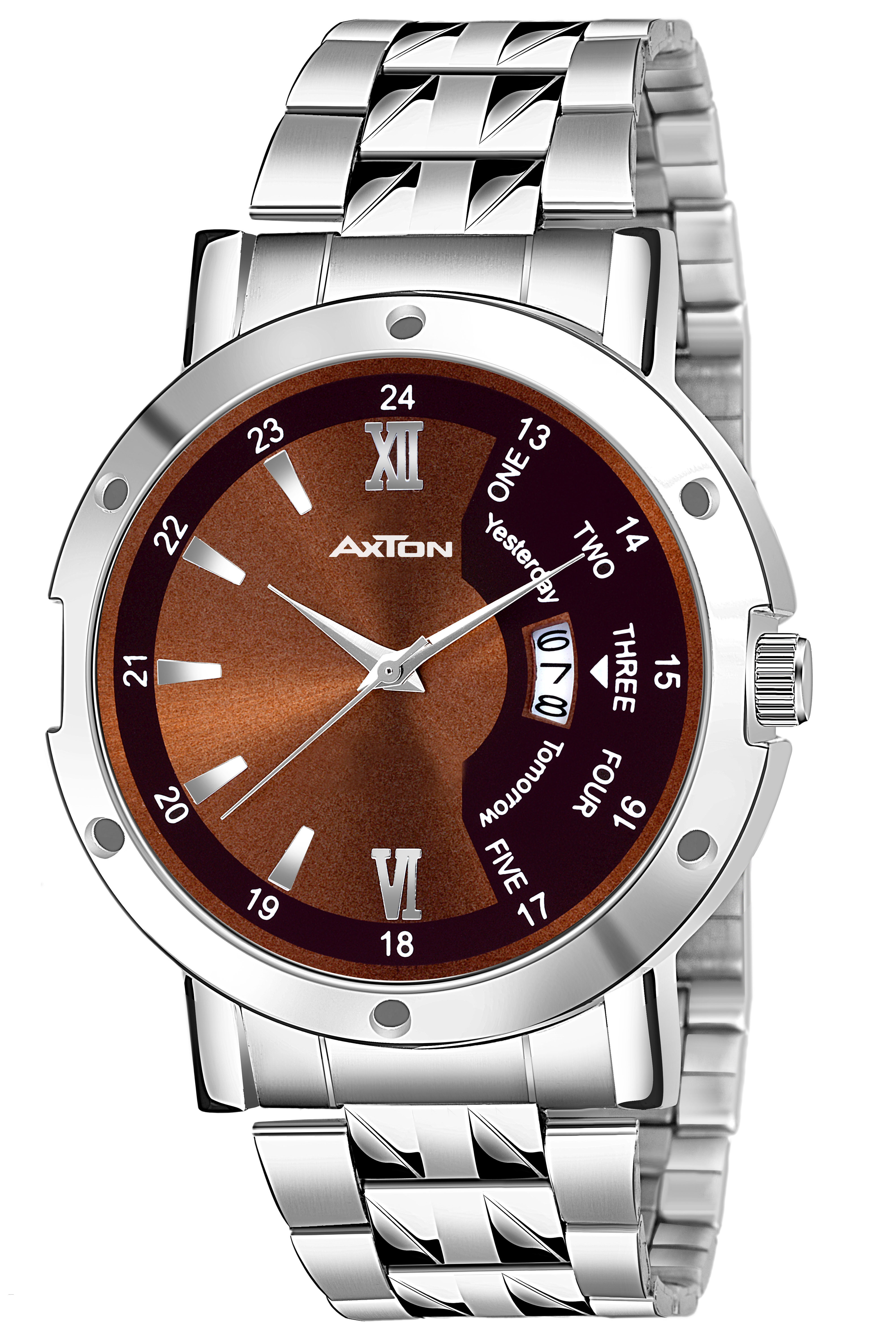 Axton AXT4003 Partywear/Formal/Casual Brown Dail Date Boys Smart Analog Watch For Men