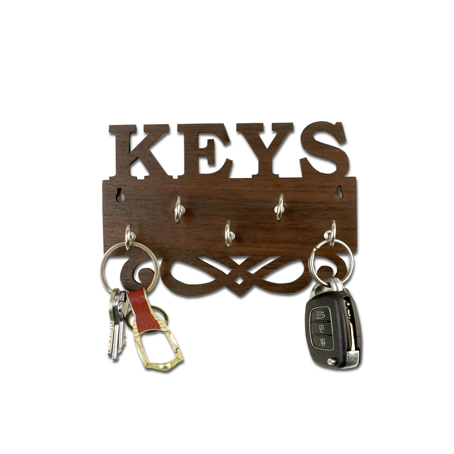 Buy 29K Brown 5 Hooks Wood Wall Mount Key Holder Online Get 91 Off