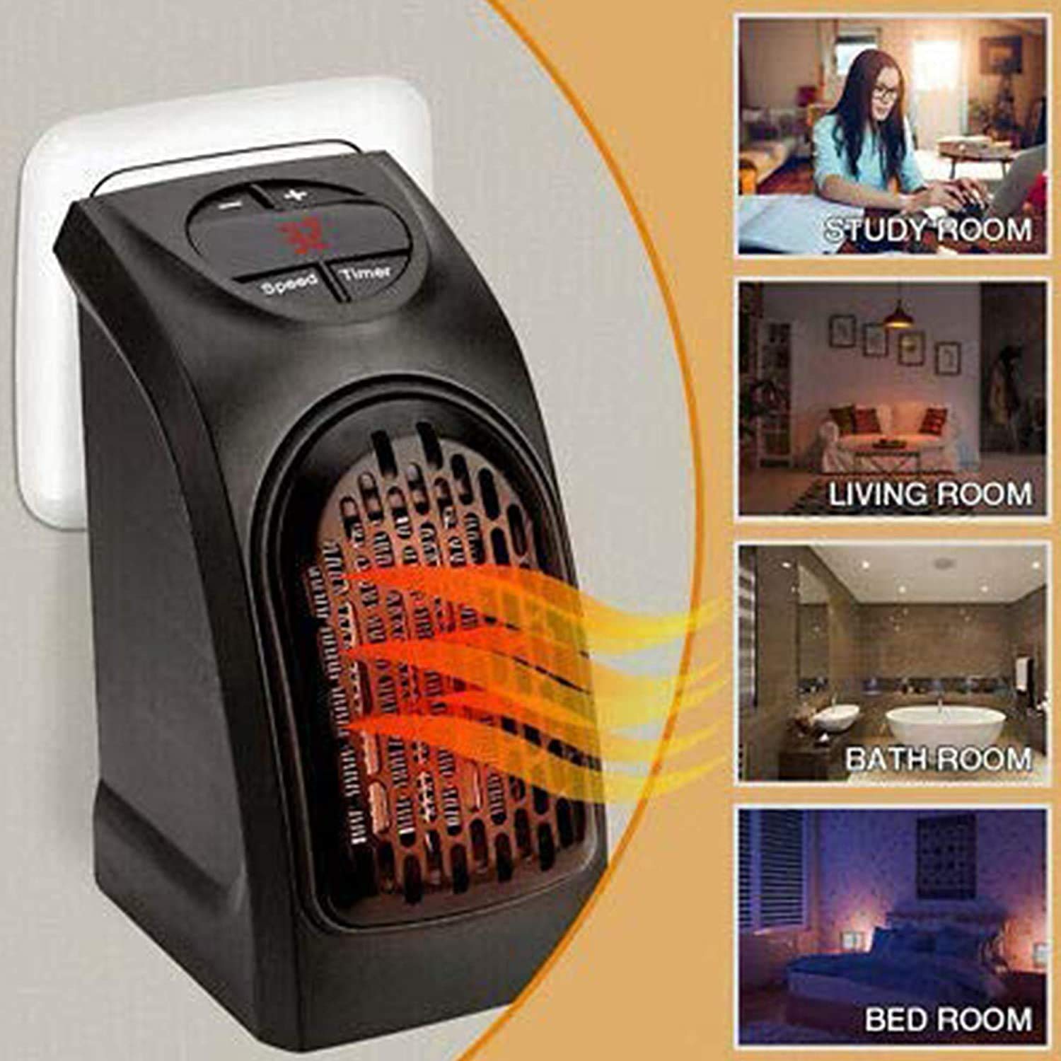Small Electric Heaters For Bathrooms Buy Small Electric Compact Plug-in 400Watts Garage Bathroom Home Handy