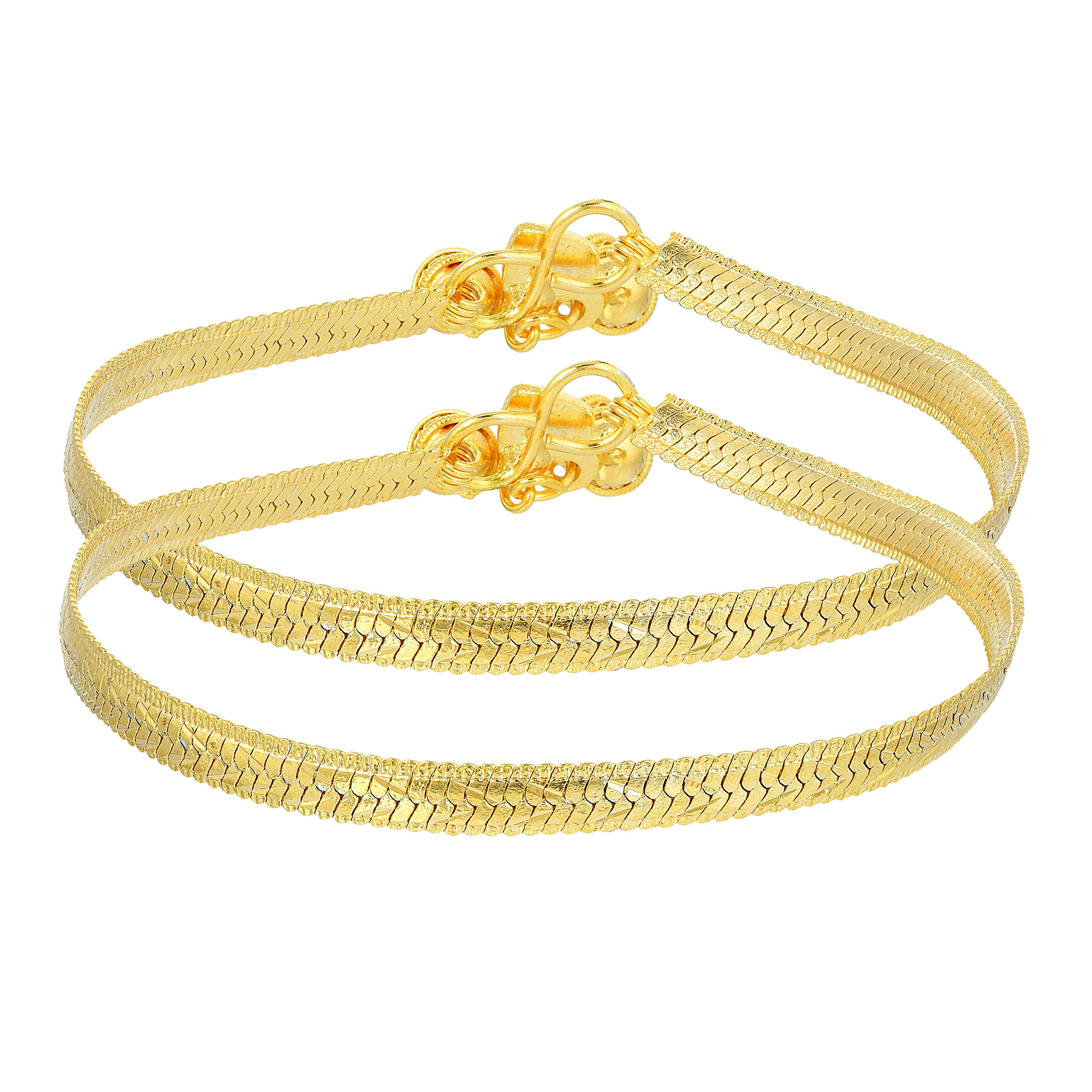 Buy Memoir Goldplated Both side wearable Payal Pajeb Traditional ...