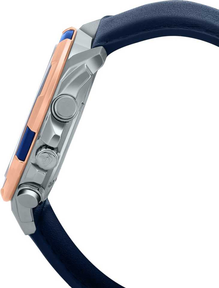 men fashion ex306 blue leather analog men's watch