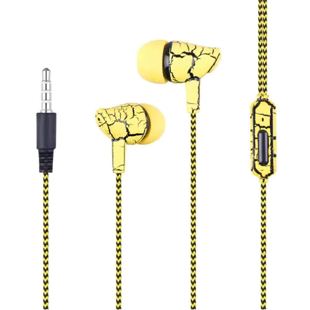 Super Bass Crack Earphone with Microphone Wired Headset with Mic