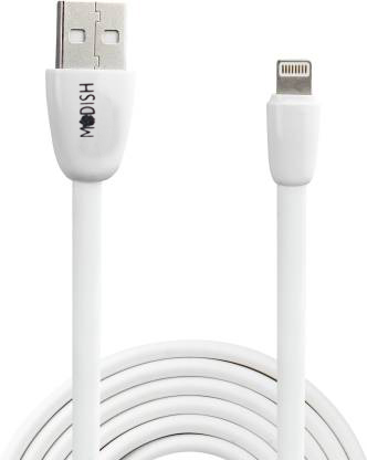 Modish Fast Charge Data Transfer 1 m Lightning Cable  White One Cable 