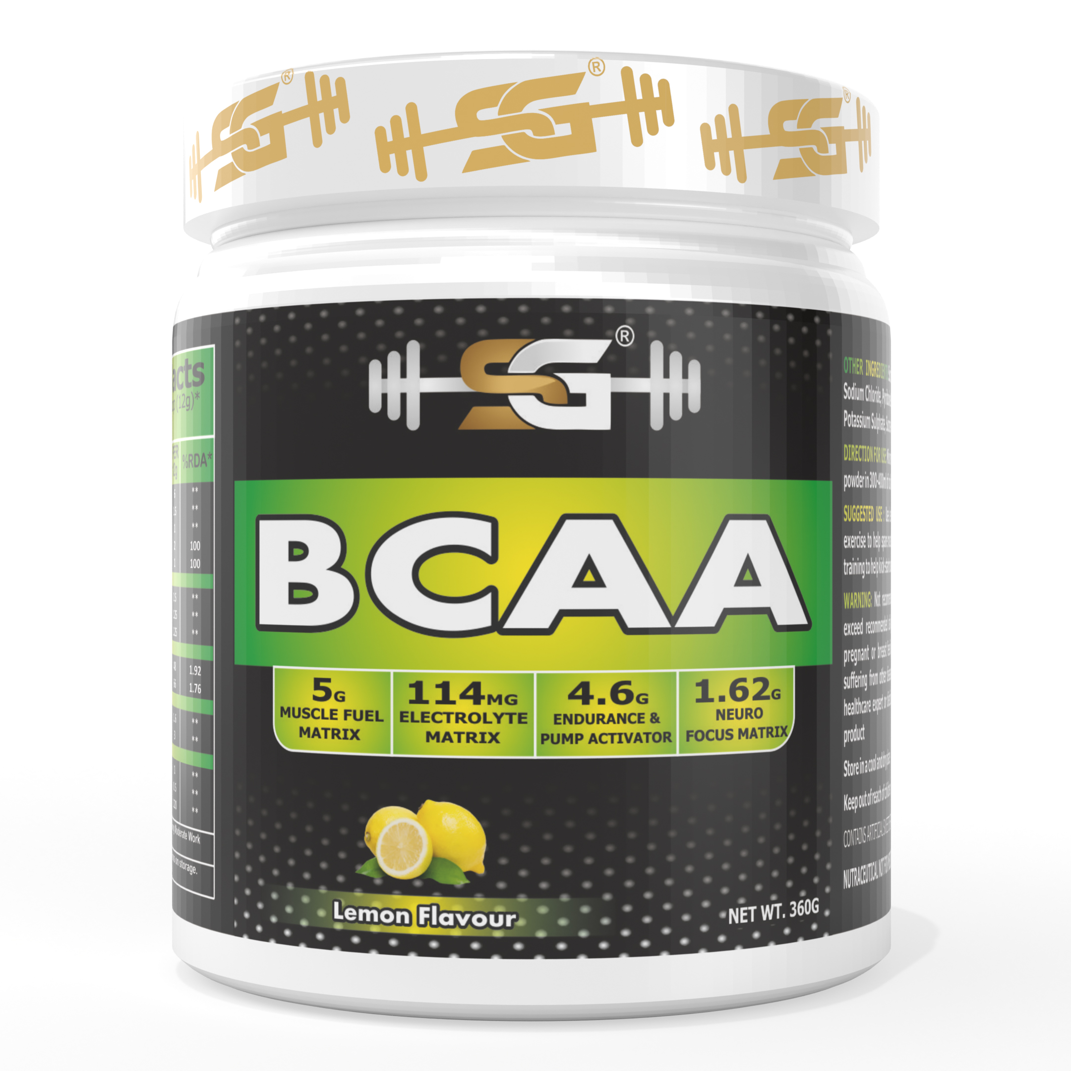 Buy SG BCAA Lemon Flavour Muscle Fuel Powder, Improved Buy SG BCAA Lemon Flavour Muscle Fuel Powder, Improved