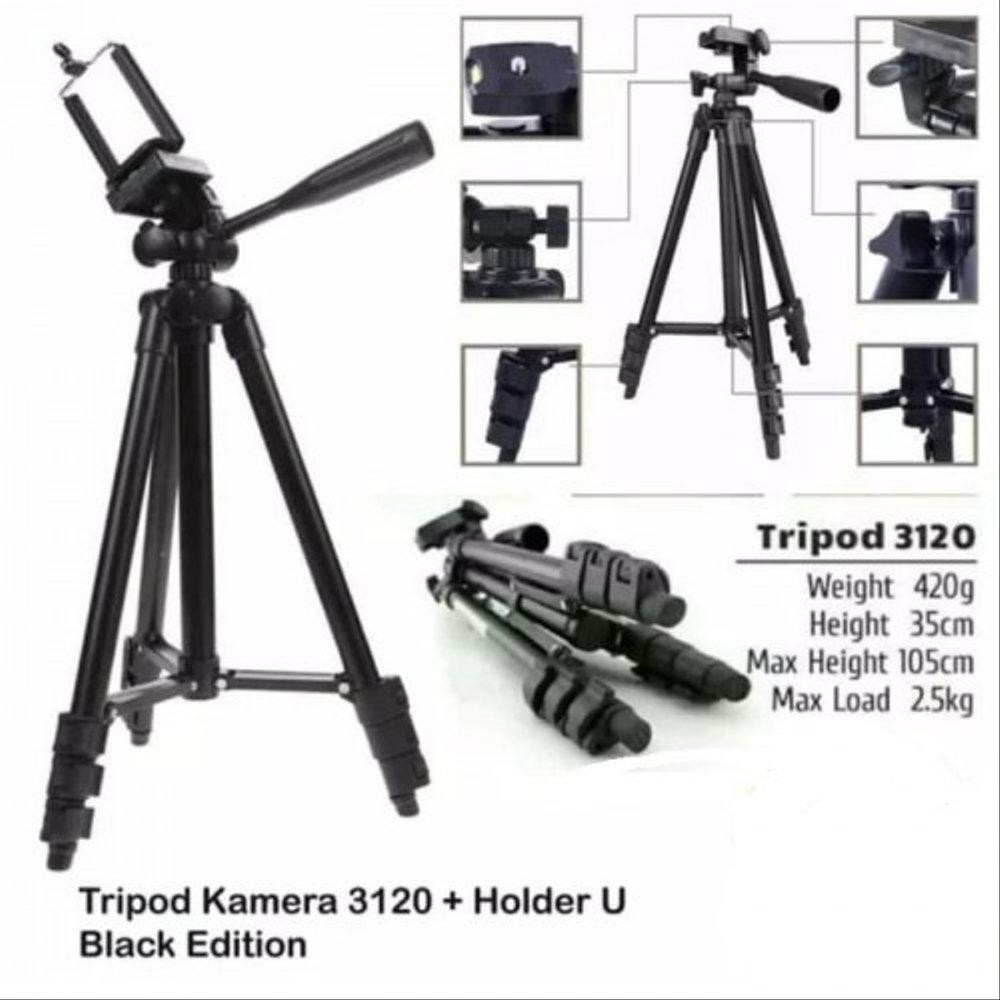 Buy 3120 Tripod Stand for Camera Smartphone For YouTube Video Shooting Online ₹537 from ShopClues
