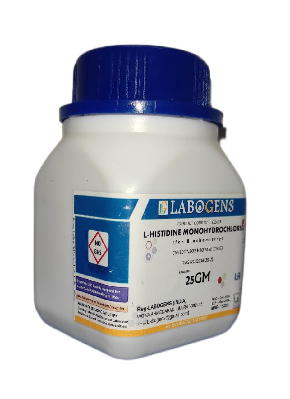 Buy L-HISTIDINE MONOHYDROCHLORIDE MONOHYDRATE 99 For Biochemistry - 25 ...