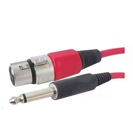 6.3 MM Mono Male to Mic Female XLR Cable Microphone Cable 10 Mtr