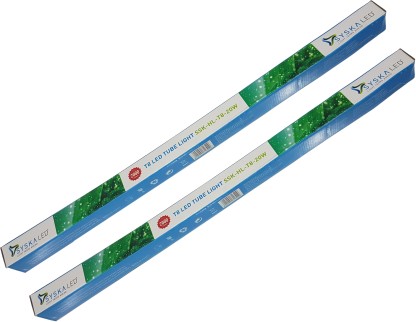 Syska T8 20W 2 Feet Tube Light Straight Linear LED Tube Light White, Pack of 2