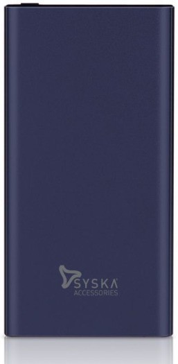 Syska P1023J 10000 mAh Power Bank Fast Charging Blue, Lithium Polymer