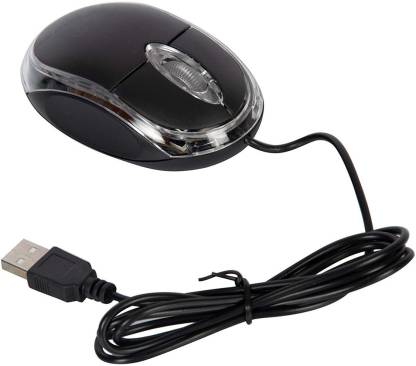 Optical USB Wired Mouse For PC/Laptop/Notebook Desktop  USB 2.0, Black 