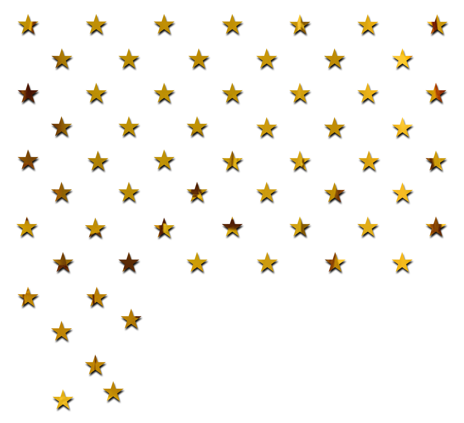 100 Star Golden Each Piece Size 5 cm PREMIUM QUALITY 3D Acrylic Mirror wall stickers for home office