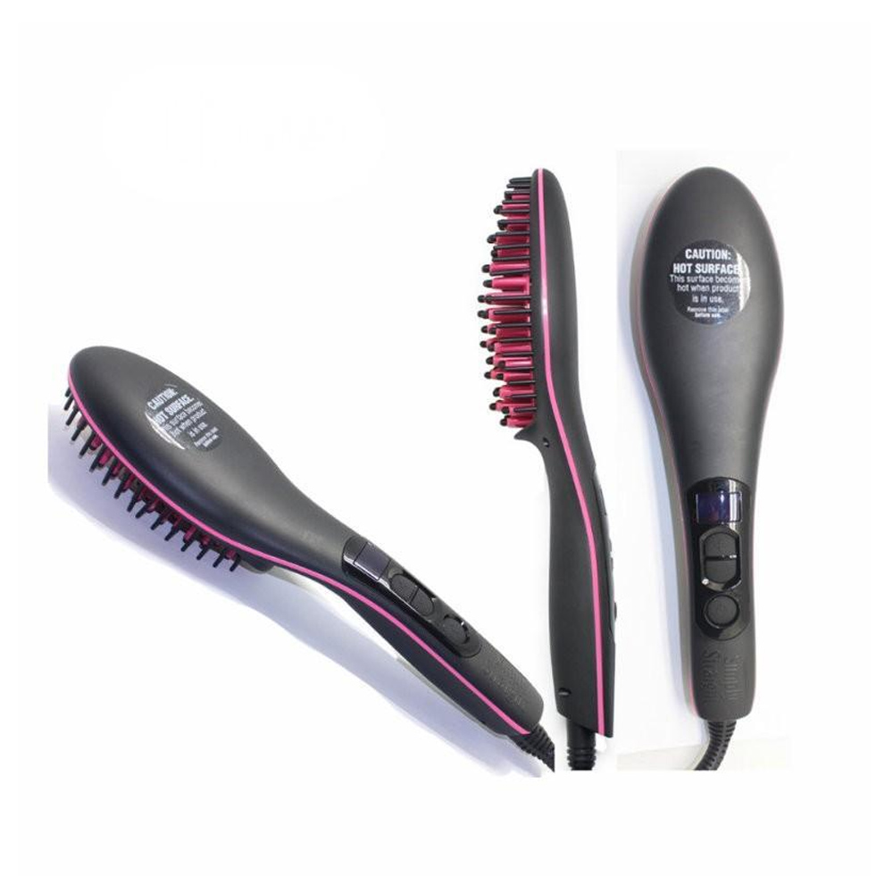 New Fast Hot Hair Straightener Comb Brush with LCD Screen for Flat Iron Styling machine for woman