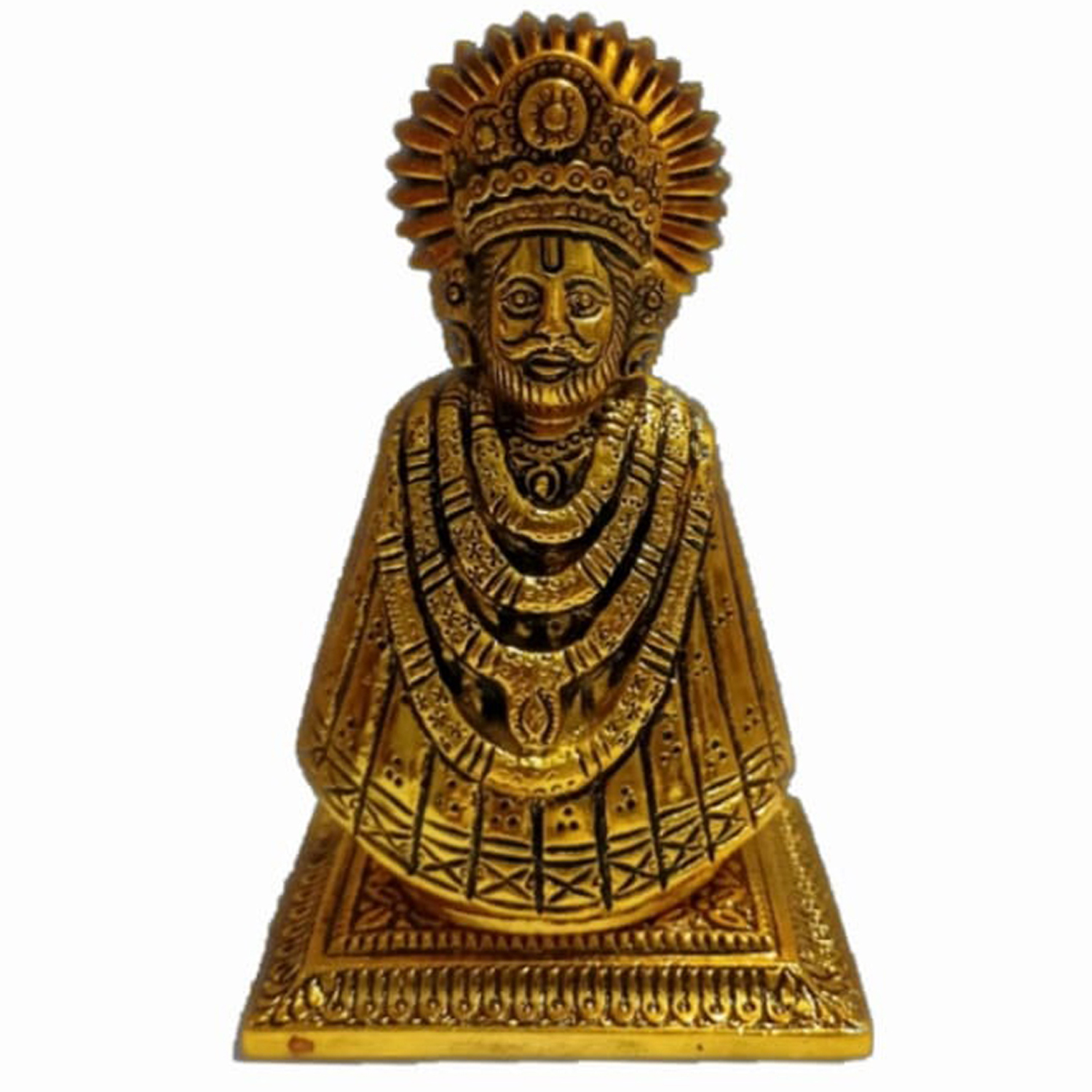 Buy Handmade Metal Lord Khatu Shyam Ji Murti/Statue for Pooja, Home ...