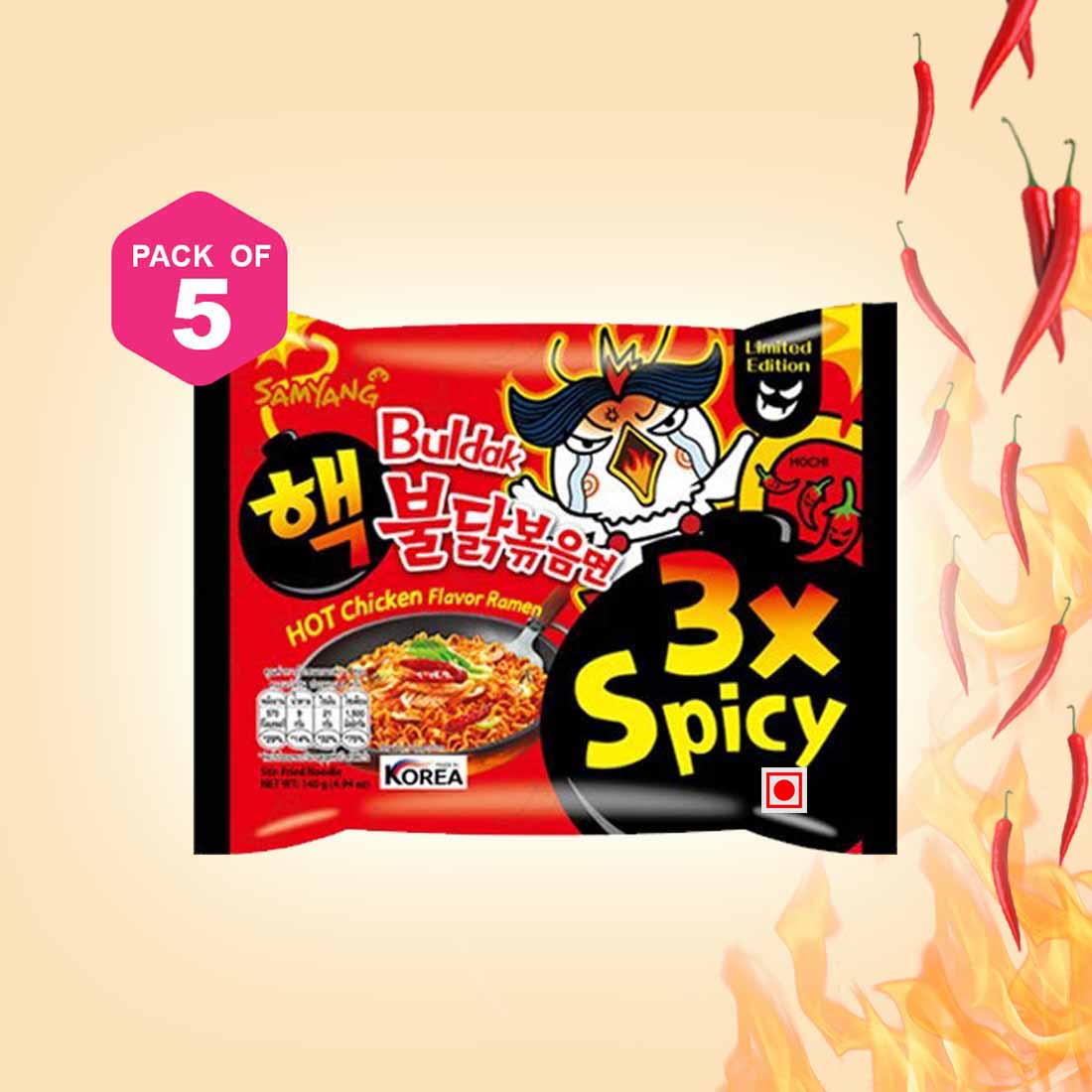 Buy Buldak Samyang Buldak Fire Chicken Noodles 3X Spicy (Pack of 5