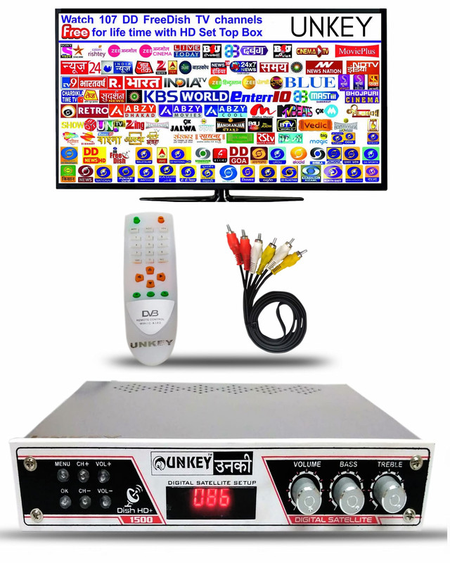 Buy Unkey DTH Digital Satellite Receiver Ready Set Top Box d2h Direct