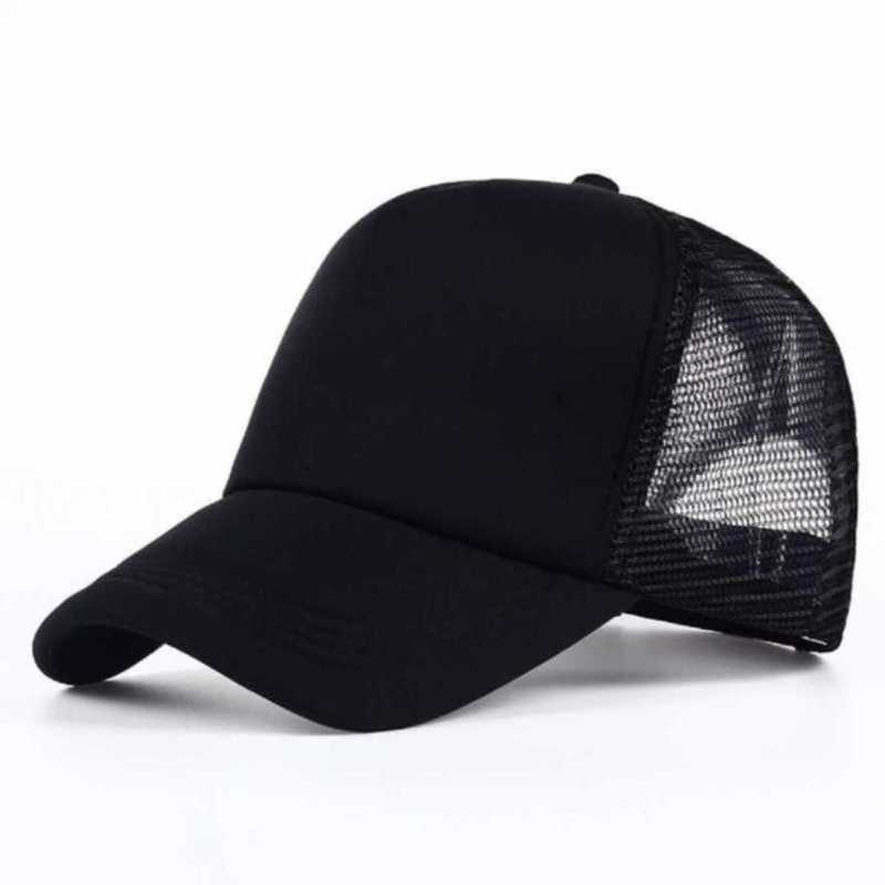 Buy Plain Black Half Net Cotton Caps For Men, Women, Girls, Boys Online ...