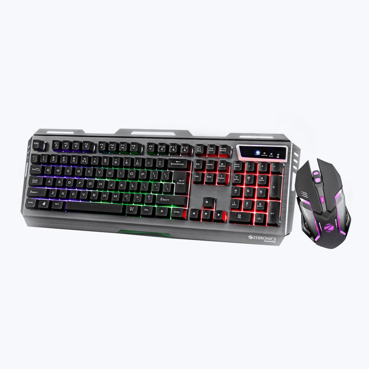 Buy Zebronics Zeb-Transformer Gaming Keyboard and Mouse Combo (USB, Braided Cable) Online 
