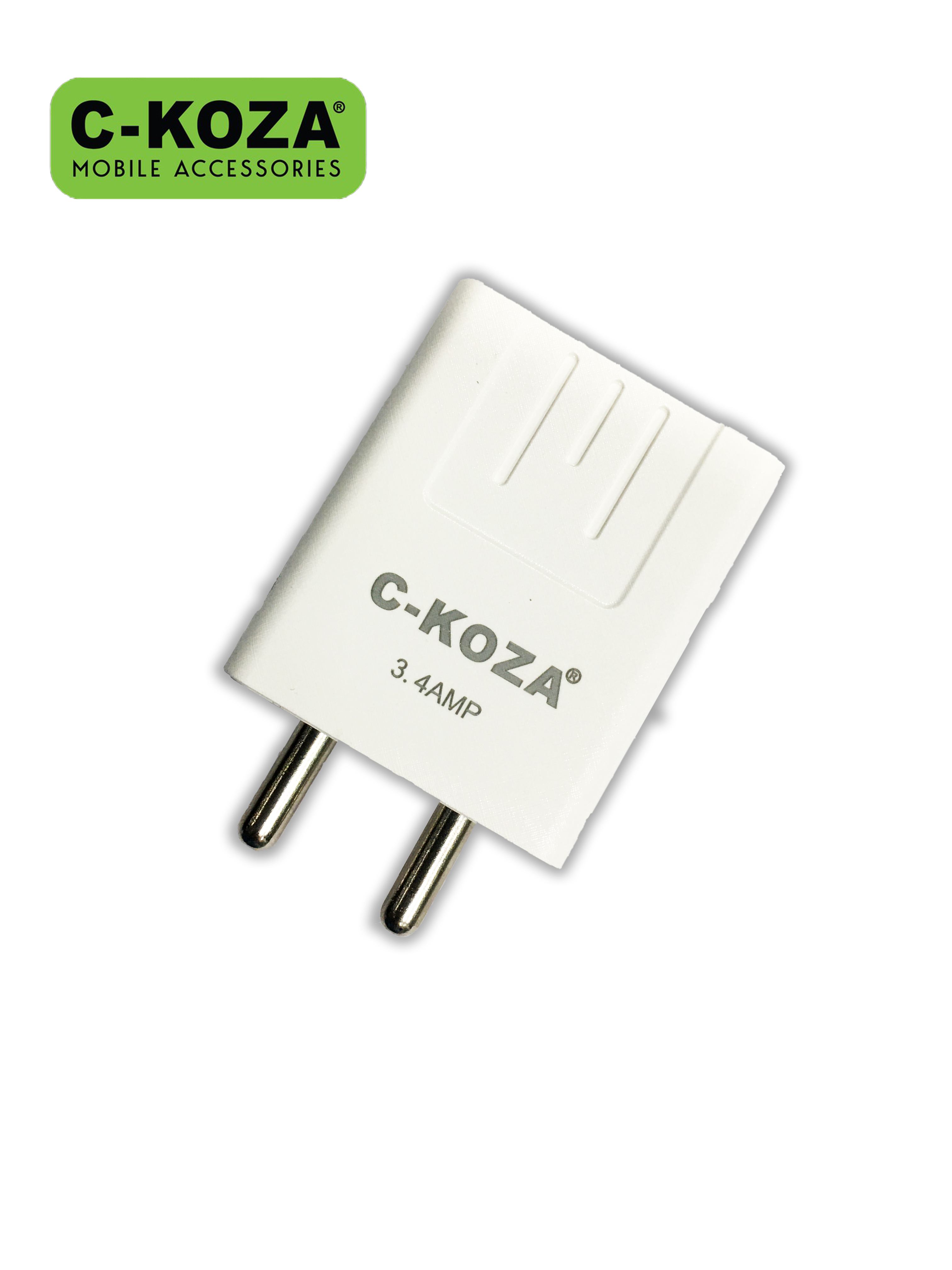 C KOZA U 830 TYPE C 3.4A DUAL PORT USB CHARGER WITH AUTO ID